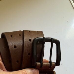 Stone Mountain Brown Leather Belt Size M 34-36